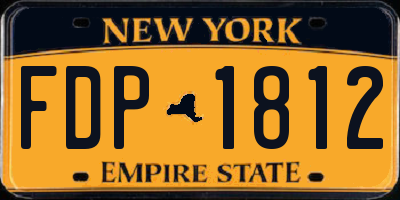 NY license plate FDP1812