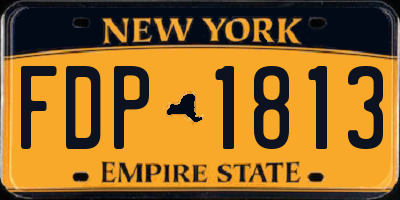 NY license plate FDP1813