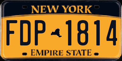 NY license plate FDP1814