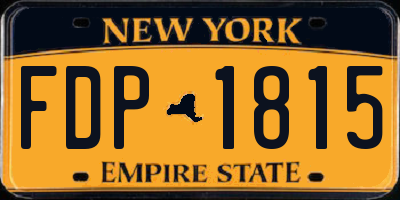 NY license plate FDP1815