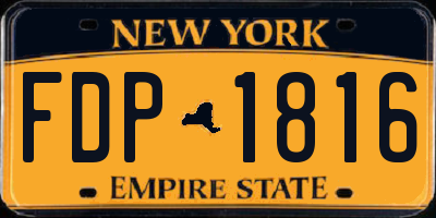NY license plate FDP1816