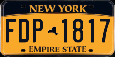 NY license plate FDP1817
