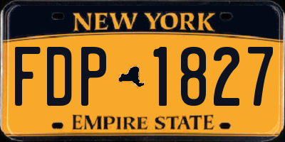 NY license plate FDP1827