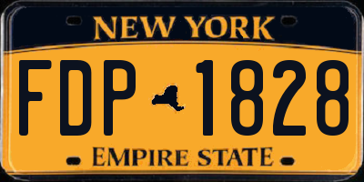 NY license plate FDP1828