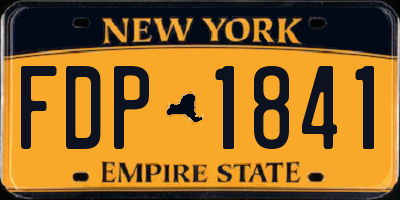 NY license plate FDP1841
