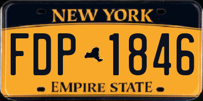 NY license plate FDP1846