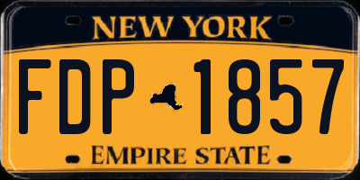 NY license plate FDP1857