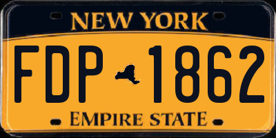 NY license plate FDP1862