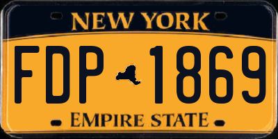NY license plate FDP1869