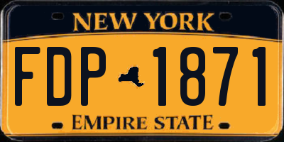 NY license plate FDP1871