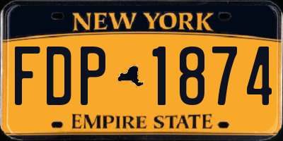 NY license plate FDP1874