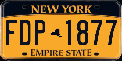 NY license plate FDP1877