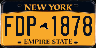 NY license plate FDP1878