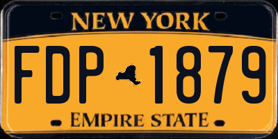 NY license plate FDP1879
