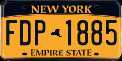 NY license plate FDP1885