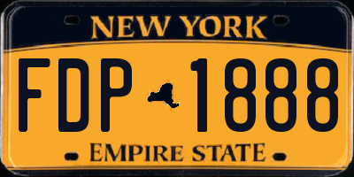 NY license plate FDP1888