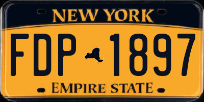 NY license plate FDP1897
