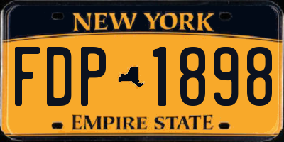 NY license plate FDP1898