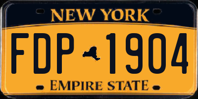NY license plate FDP1904