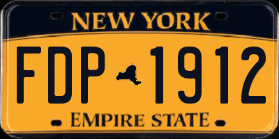 NY license plate FDP1912