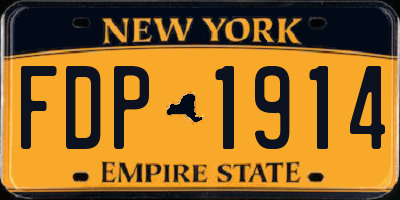 NY license plate FDP1914