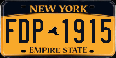 NY license plate FDP1915