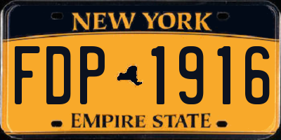 NY license plate FDP1916