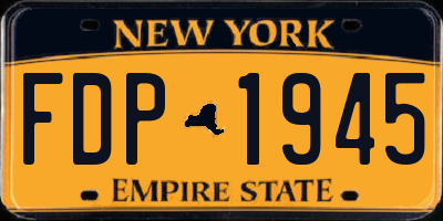 NY license plate FDP1945