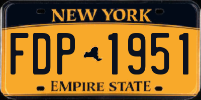 NY license plate FDP1951