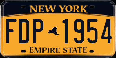 NY license plate FDP1954