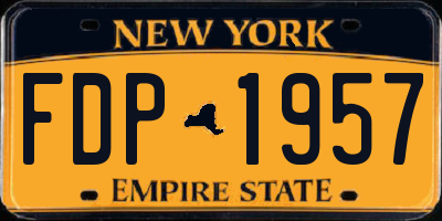 NY license plate FDP1957