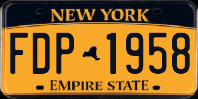 NY license plate FDP1958