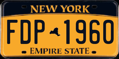 NY license plate FDP1960