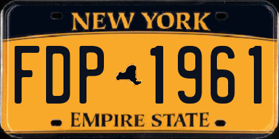 NY license plate FDP1961