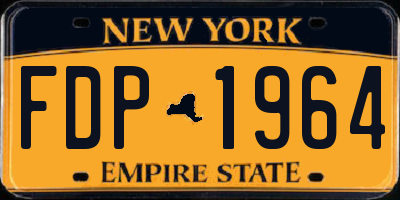 NY license plate FDP1964