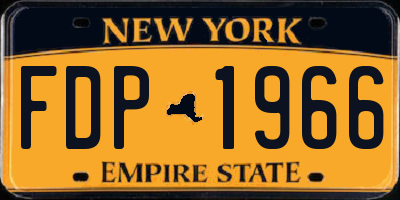 NY license plate FDP1966
