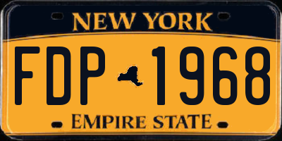 NY license plate FDP1968