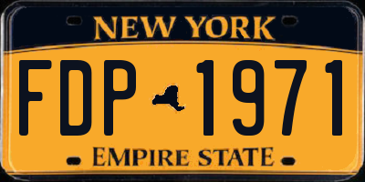 NY license plate FDP1971