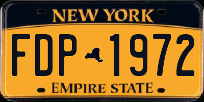 NY license plate FDP1972