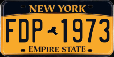 NY license plate FDP1973