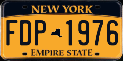 NY license plate FDP1976
