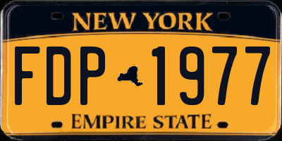 NY license plate FDP1977