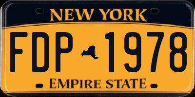 NY license plate FDP1978
