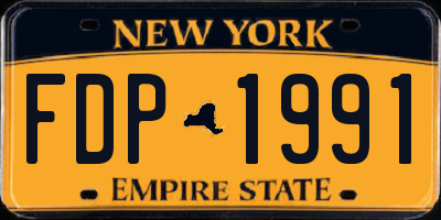 NY license plate FDP1991