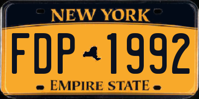 NY license plate FDP1992