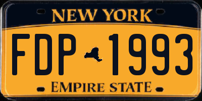 NY license plate FDP1993