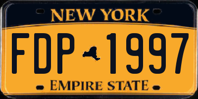 NY license plate FDP1997