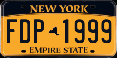 NY license plate FDP1999