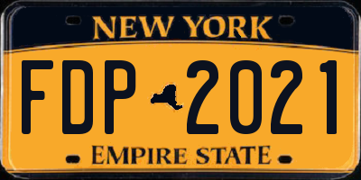 NY license plate FDP2021