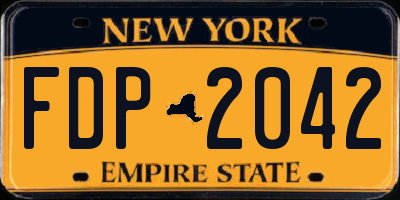 NY license plate FDP2042